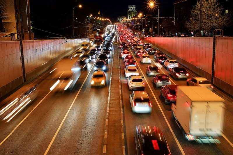 Cars on road