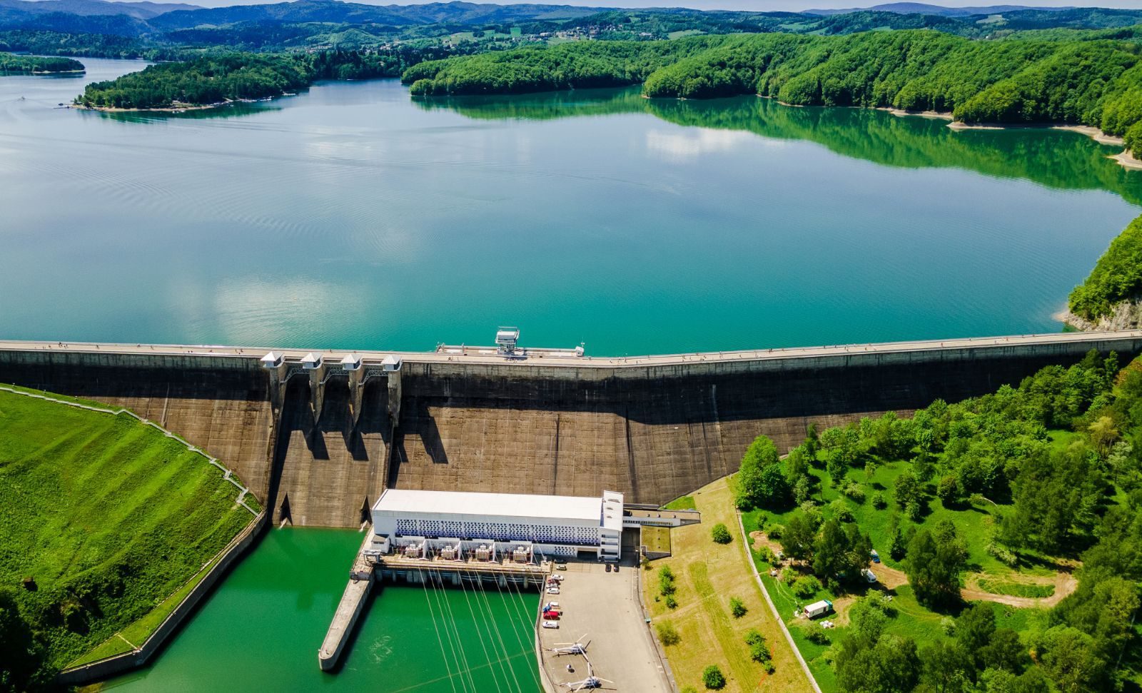 Dam water