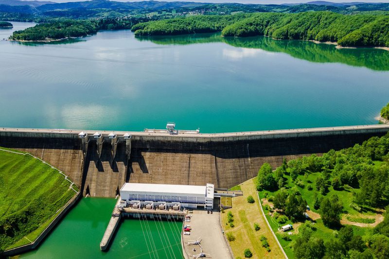 Dam water