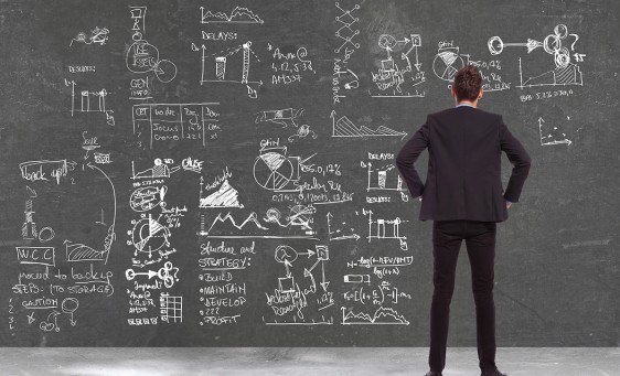 Man blackboard