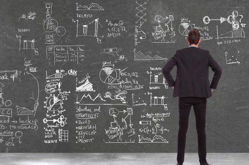 Man blackboard