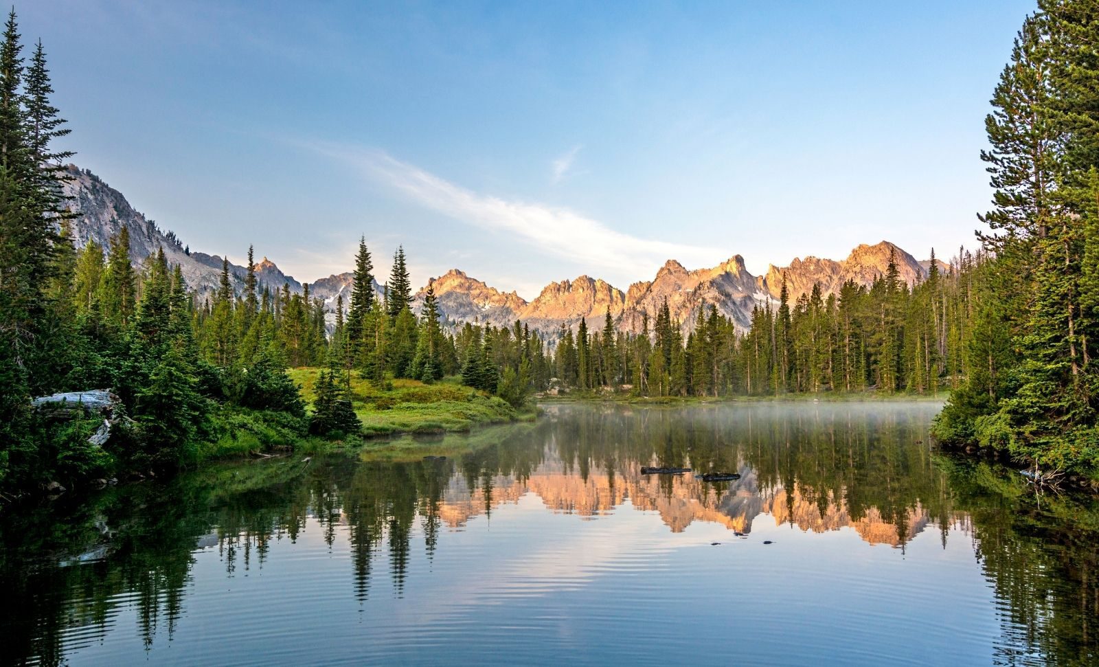 Mountain sun lake