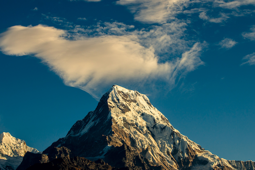 Blue sky mountain