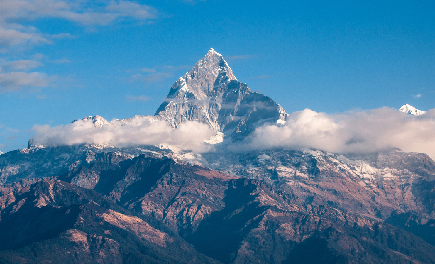 Mountain above clouds